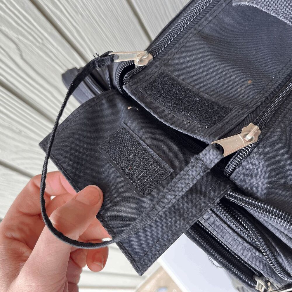 Land Rover Black Collapsible Duffel Tote Travel Bag with Shoulder Strap - Picture 5 of 11